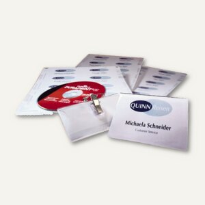 Namensschilder-Set mit Kombiklemme