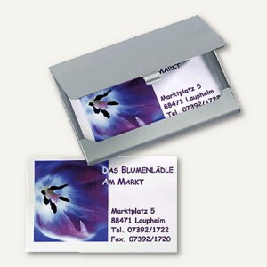 Visitenkartenbox aus Aluminium