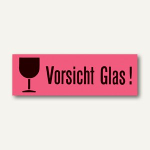 Versandzettel Vorsicht Glas