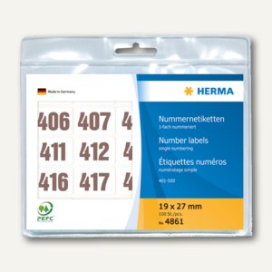 Nummernetiketten 401-500