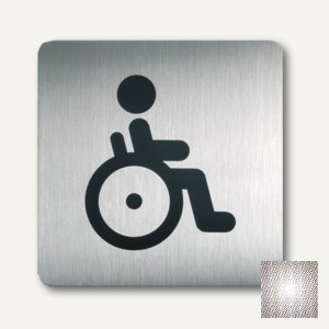 quadrat. Piktogramm WC Behindert