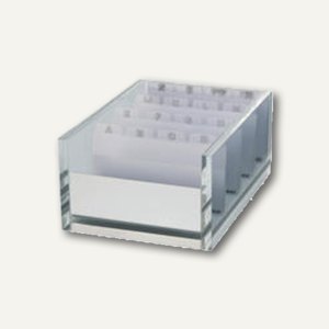 Visitenkartenbox MAULacro m. Register A-Z 11.4x7.1x7.5cm