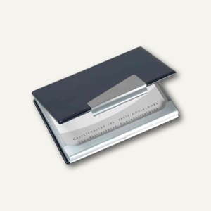 Visitenkarten-Etui Alu/Lederoptik