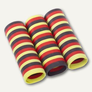 Luftschlangen schwarz/rot/gelb - (L)4 m