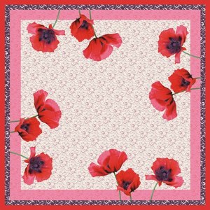 Mitteldecke Poppy Flowers