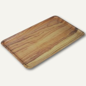 Tabletts mit Holzdekor