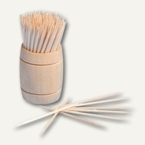 Zahnstocher und Spender aus Holz