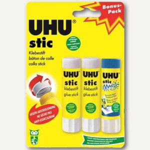 Bonus-Pack: 2 x UHU stic + 1 x UHU stic Magic