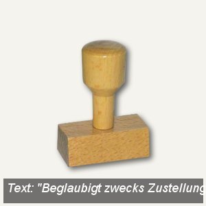 Vorgangsstempel Beglaubigt zwecks Zustellung