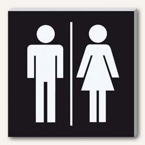 Wand-/Tür-Piktogramm pictoacrylic WC Damen/Herren