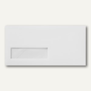 Briefumschläge 110 x 220 mm DL nassklebend Fenster links 30 x 100 mm naturweiß 500St.