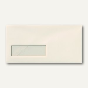 Briefumschläge 110x220mm DL nassklebend Fenster li 30x100mm elfenbein 500St.