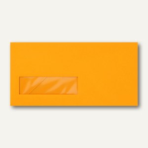 Briefumschläge 110x220mm DL nassklebend Fenster links 30x100mm gelb 500St.