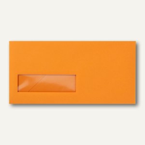 Briefumschläge 110x220mm DL nassklebend Fenster links 30x100mm orange 500St.