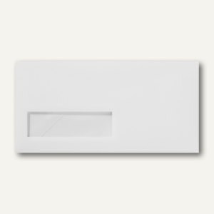 Briefumschläge 110x220mm DL nassklebend Fenster links 30x100 mm grau 500St.