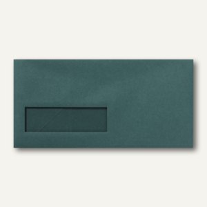 Briefumschläge 110x220mm DL nassklebend Fenster links 30x100mm grün 500St.
