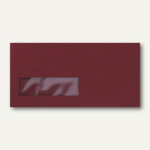 Briefumschläge 110x220mm DL nassklebend Fenster links 30x100mm rot 500St.