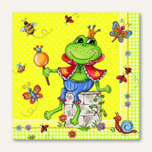 Motivservietten Prince Frog