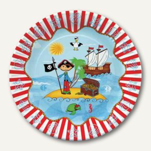 Pappteller Pirate Island