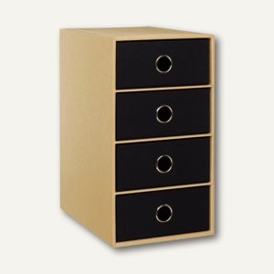 NATURE BLACK 4er Schubladenbox DIN A5