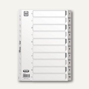 Kunststoff-Register Zahlen 1-10 DIN A4