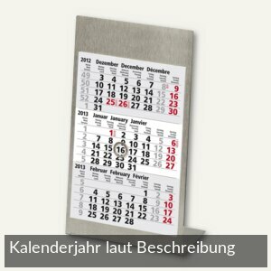 Artikelbild: 3-Monats-Tischaufstellkalender - 105 x 230 mm