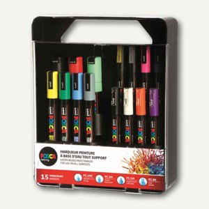 Pigmentmarker POSCA im Koffer