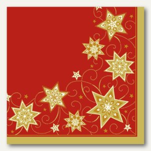 Servietten Just Stars rot