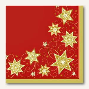 Servietten Just Stars rot