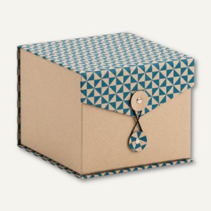 Box mit Klappdeckel TRIANGLE Cyan