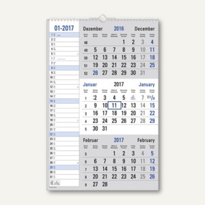 3-Monats-Wandkalender TRIO PLUS
