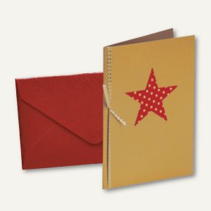 MERRY CHRISTMAS Doppel-Karte + Umschlag DIN B6