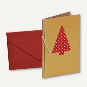 MERRY CHRISTMAS Doppel-Karte + Umschlag DIN B6