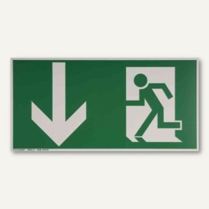 Artikelbild: Hinweisschild Rettungsweg - nach unten