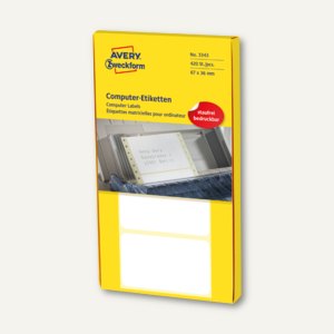 Adress-Etiketten f. Schreibmaschine