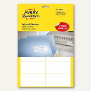 Adress-Etiketten f. Schreibmaschine